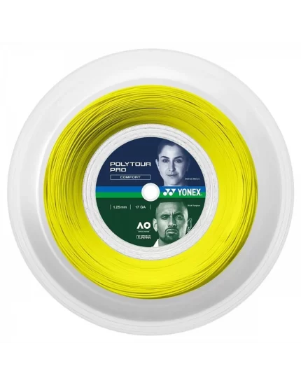 Yonex Poly Tour Pro Żółty 200m - naciągi tenisowe