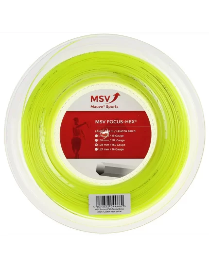 MSV Focus Hex Neon Yellow 200m - naciąg tenisowy