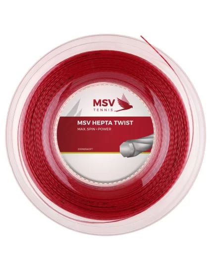 MSV Hepta-Twist Czerwony 200m - naciąg tenisowy