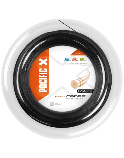Pacific Poly Force Czarny 200m - naciąg tenisowy
