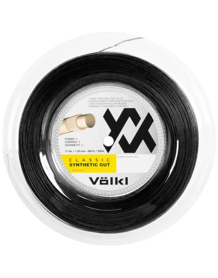 Volkl Classic Synthetic Gut Czarny 200m - naciąg tenisowy