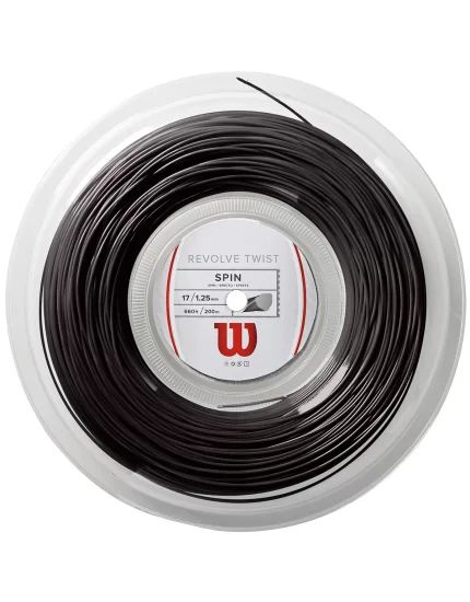 Wilson Revolve Twist Czarny 200m - naciąg tenisowy