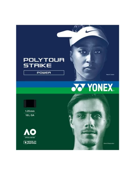 Yonex Poly Tour Strike Czarny - naciąg tenisowy
