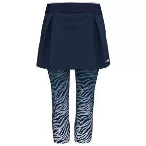Head DYNAMIC 3 / 4 Tights Skort Women Dark Blue Print Vision - damska spódniczka tenisowa