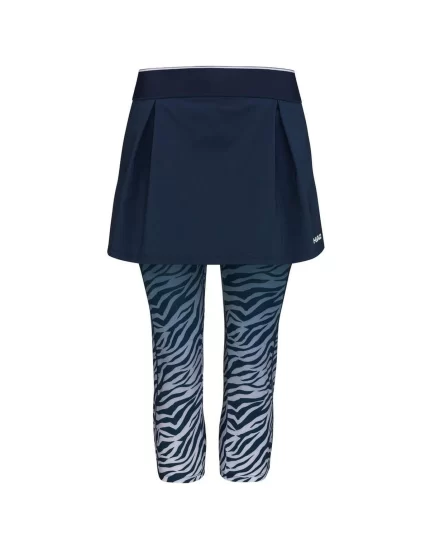 Head DYNAMIC 3/4 Tights Skort Women Dark Blue Print Vision - damska spódniczka tenisowa