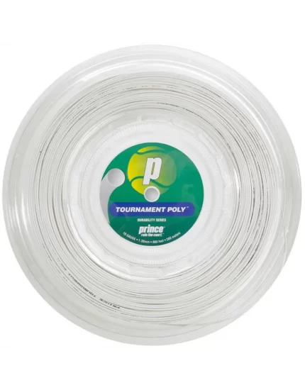 Prince Tournament Poly Biały 200m - naciąg tenisowy