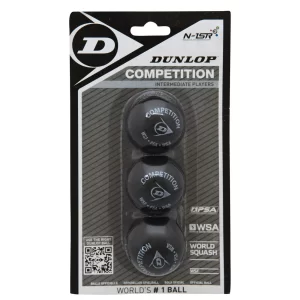 Dunlop Competition (3 szt.) - piłki do squasha