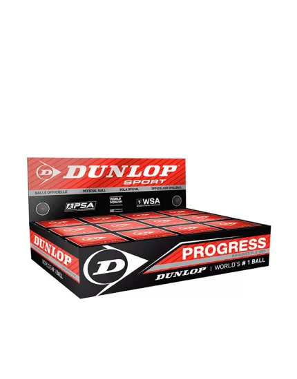 Dunlop Progress (12 szt.) - piłki do squasha