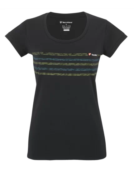 Tecnifibre Women F1 Stretch Czarna - koszulka tenisowa