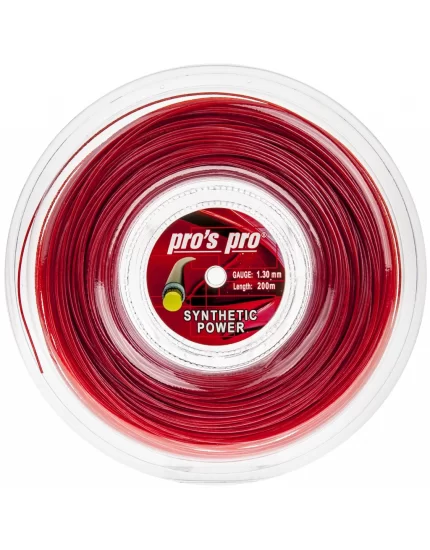 Pro's Pro Synthetic Power Czerwony 200m - naciąg tenisowy