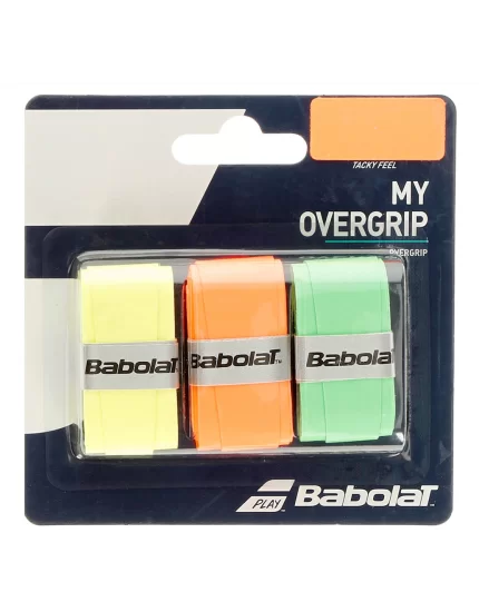 Babolat My Overgrip Yellow Fluo Orange Green (3 szt.) - owijki tenisowe