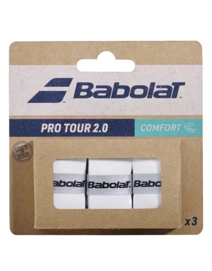 Babolat Pro Tour 2.0 Białe (3 szt.) - owijki tenisowe