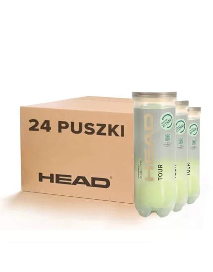 Head Tour (3 szt.) - karton piłek tenisowych (24 puszki)