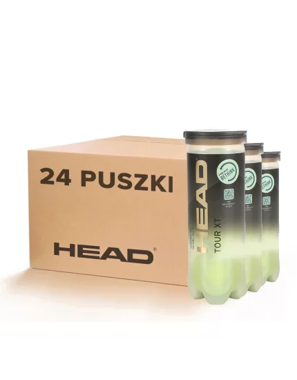 Head Tour XT (3 szt.) - karton piłek tenisowych (24 puszki)