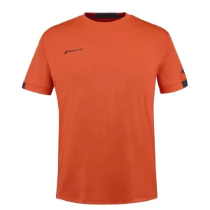 Babolat Play Crew Neck Tee Boy Czerwona 2024 - koszulka tenisowa