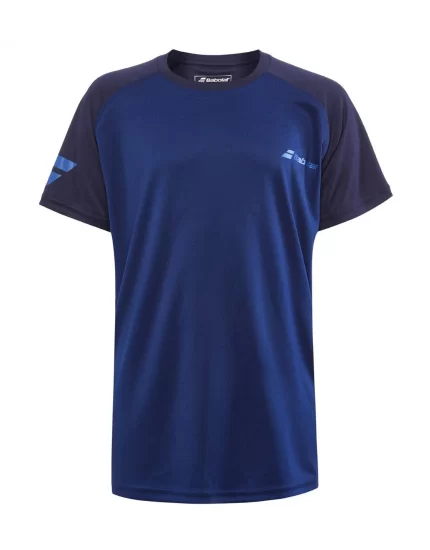 Babolat Play Crew Neck Tee Boy Granatowa 2020 - koszulka tenisowa