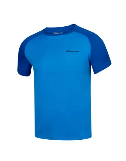 Babolat Play Crew Neck Tee Boy Niebieska - koszulka tenisowa