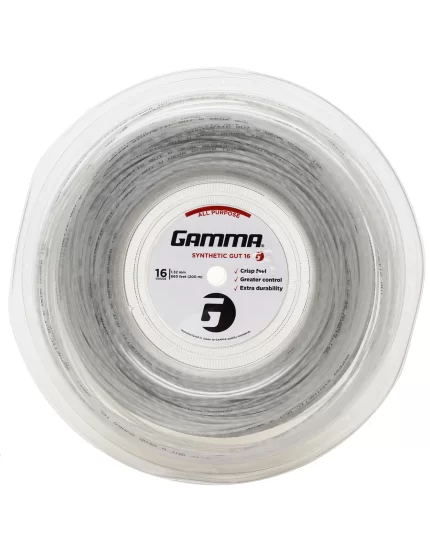 Gamma Synthetic Gut White W/Wearguard 200m - naciąg tenisowy