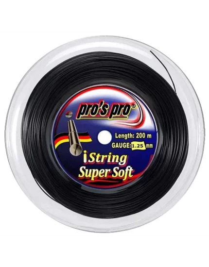 Pro's Pro iString Super Soft Czarny 200m - naciąg tenisowy