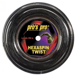 Pro's Pro Hexaspin Twist Czarny 200m - naciąg tenisowy