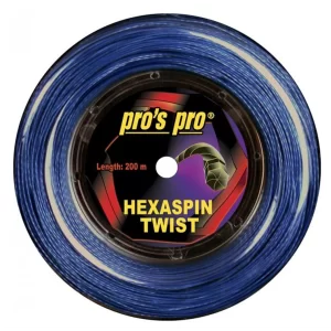 Pro's Pro Hexaspin Twist Niebieski 200m - naciąg tenisowy