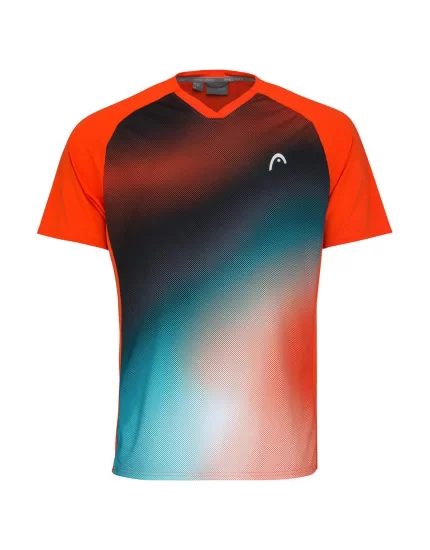 Head TOPSPIN T-shirt Boy Tangerine Print Vision - chłopięca koszulka tenisowa