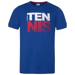 Head Club Chris T-Shirt Junior Royal Blue - koszulka tenisowa