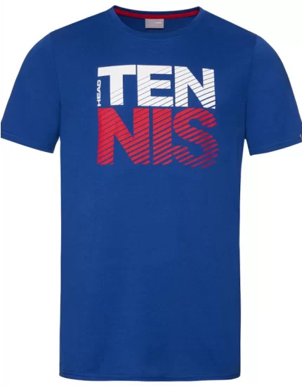 Head Club Chris T-Shirt Junior Royal Blue - koszulka tenisowa