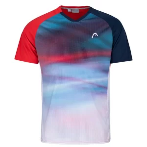 Head STRIKER T-shirt B Red Print Vision - koszulka tenisowa
