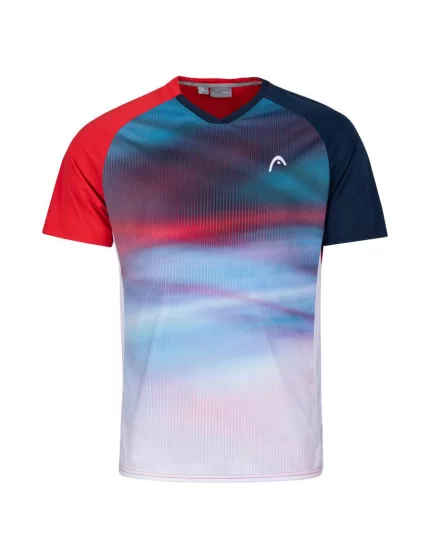 Head STRIKER T-shirt B Red Print Vision - koszulka tenisowa