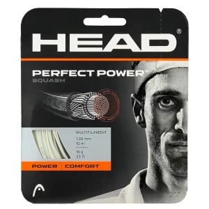 Head Perfect Power Squash White - naciąg do squasha