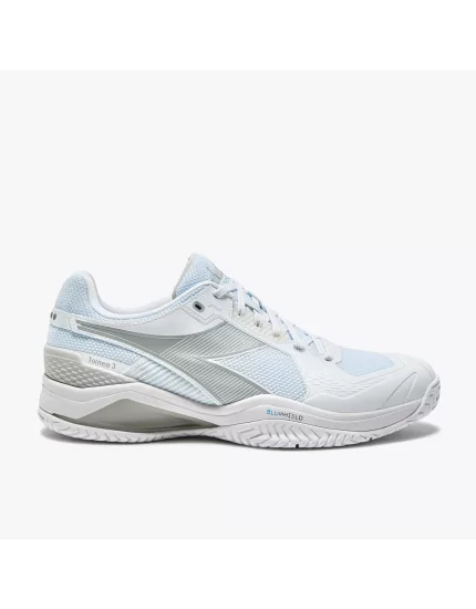 Diadora Blushield Torneo 3 W AG White Silver - buty do tenisa