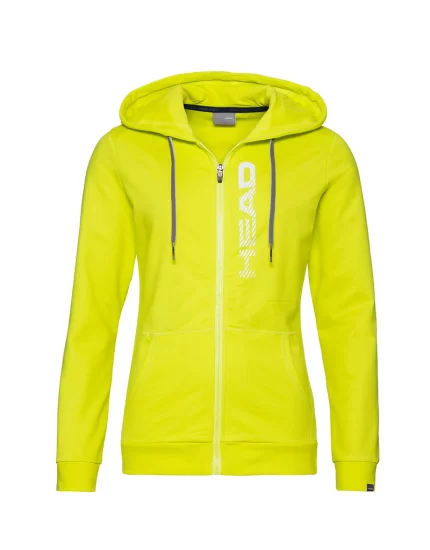 Head Club Greta Hoodie FZ W Żółto Biała - damska bluza tenisowa