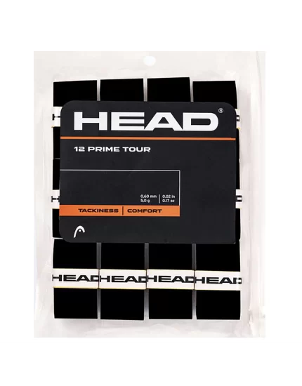 Head Prime Tour Czarne (12 szt.) - owijki tenisowe