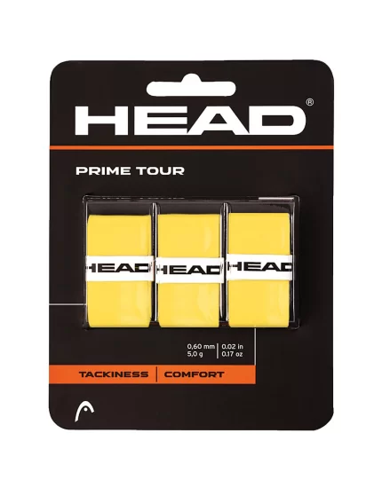 Head Prime Tour Żółte (3 szt.) - owijki tenisowe