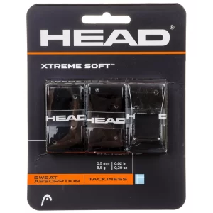 Head Xtreme Soft Czarne (3 szt.) - owijki tenisowe wierzchnie