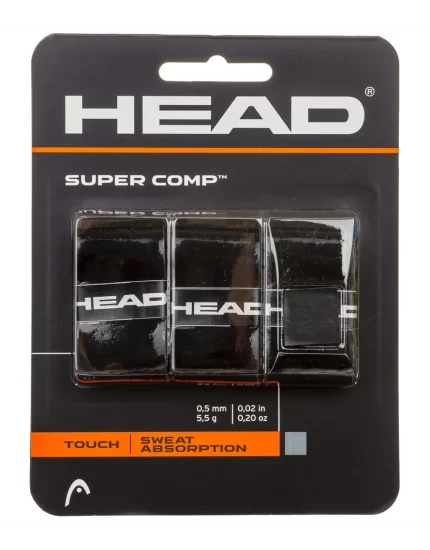 Head Super Comp Czarne 3 szt. - owijki wierzchnie