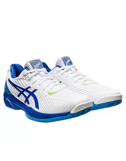 Asics Solution Speed FF 2 Clay White Tuna Blue - buty tenisowe