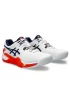 Asics Gel-Resolution 9 White Blue Expanse Clay - buty tenisowe