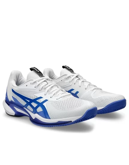 Asics Solution Speed FF 3 Clay White Tuna Blue - męskie buty tenisowe