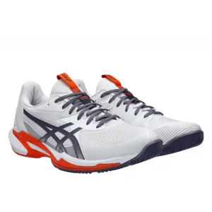 Asics Solution Speed FF 3 White Greyish Purple - męskie buty tenisowe
