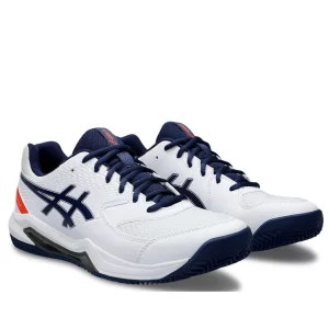 Asics Gel-Dedicate 8 Clay White Blue Expanse - męskie buty tenisowe
