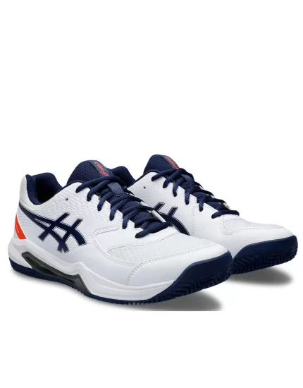 Asics Gel-Dedicate 8 Clay White Blue Expanse - męskie buty tenisowe