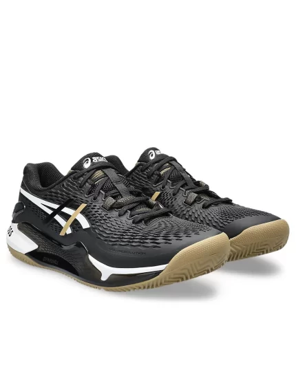 Asics Gel-Resolution 9 Clay Black Camel - buty tenisowe