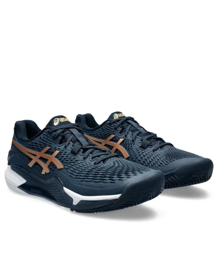 Asics Gel-Resolution 9 French Blue Pure Gold Clay - buty tenisowe