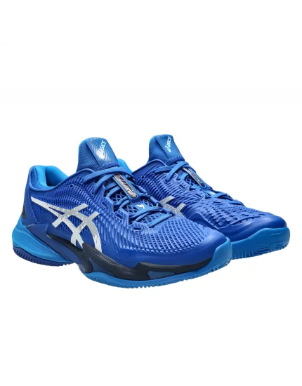 Asics Court FF 3 Novak Clay Tuna Blue Pure Silver - męskie buty tenisowe