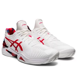 Asics Court FF Novak Clay L.E. Biało Czerwone - buty do tenisa
