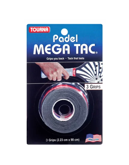 Tourna Padel Mega Tac Black (3 szt.) - owijki do padla