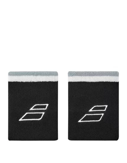 Babolat Terry Jumbo Wristband Black White (2 szt.) - frotki