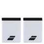 Babolat Logo Jumbo Wristband White Black (2 szt.) - frotki na nadgarstki